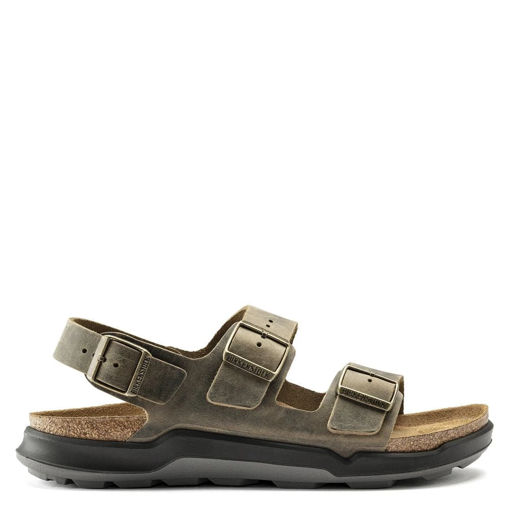 Birkenstock Men's Milano CT Oiled Leather In Faded Khaki