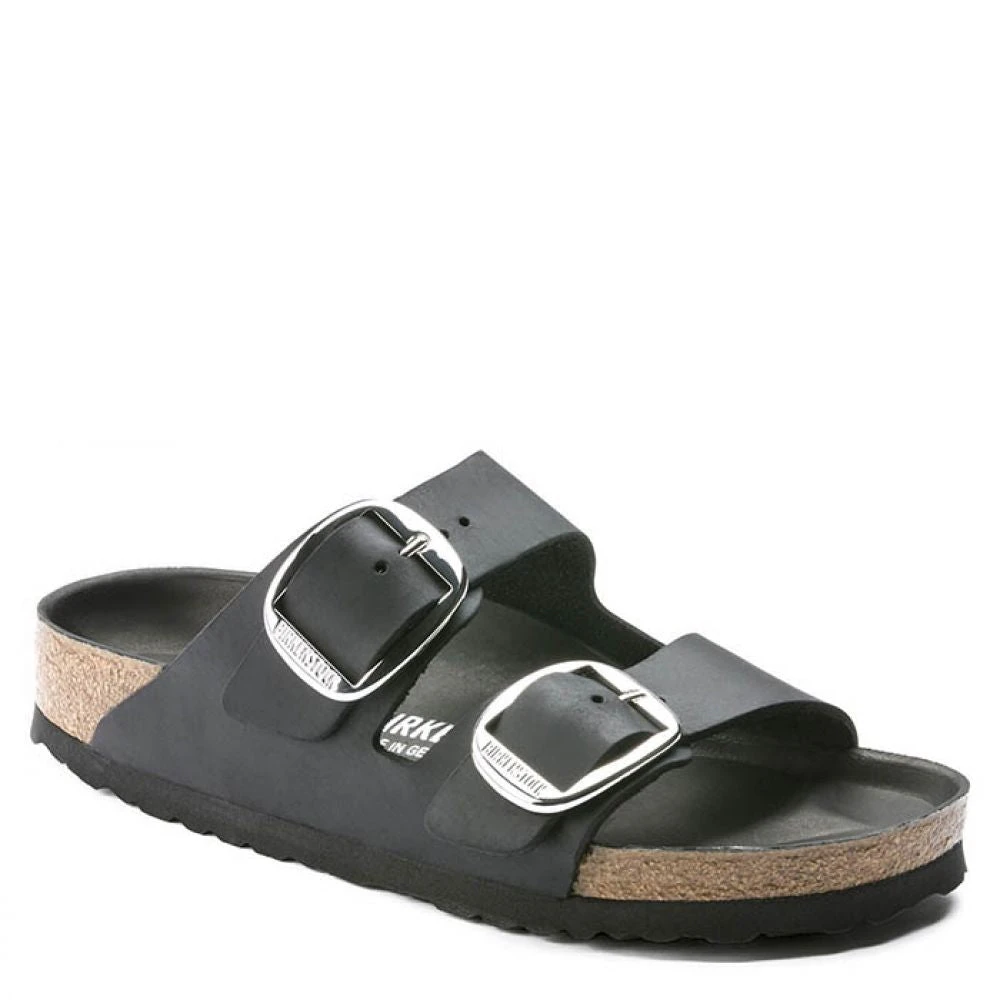 Birkenstock Women's Arizona Big Buckle Oiled Leather In Black (Narrow Width) - Image 2