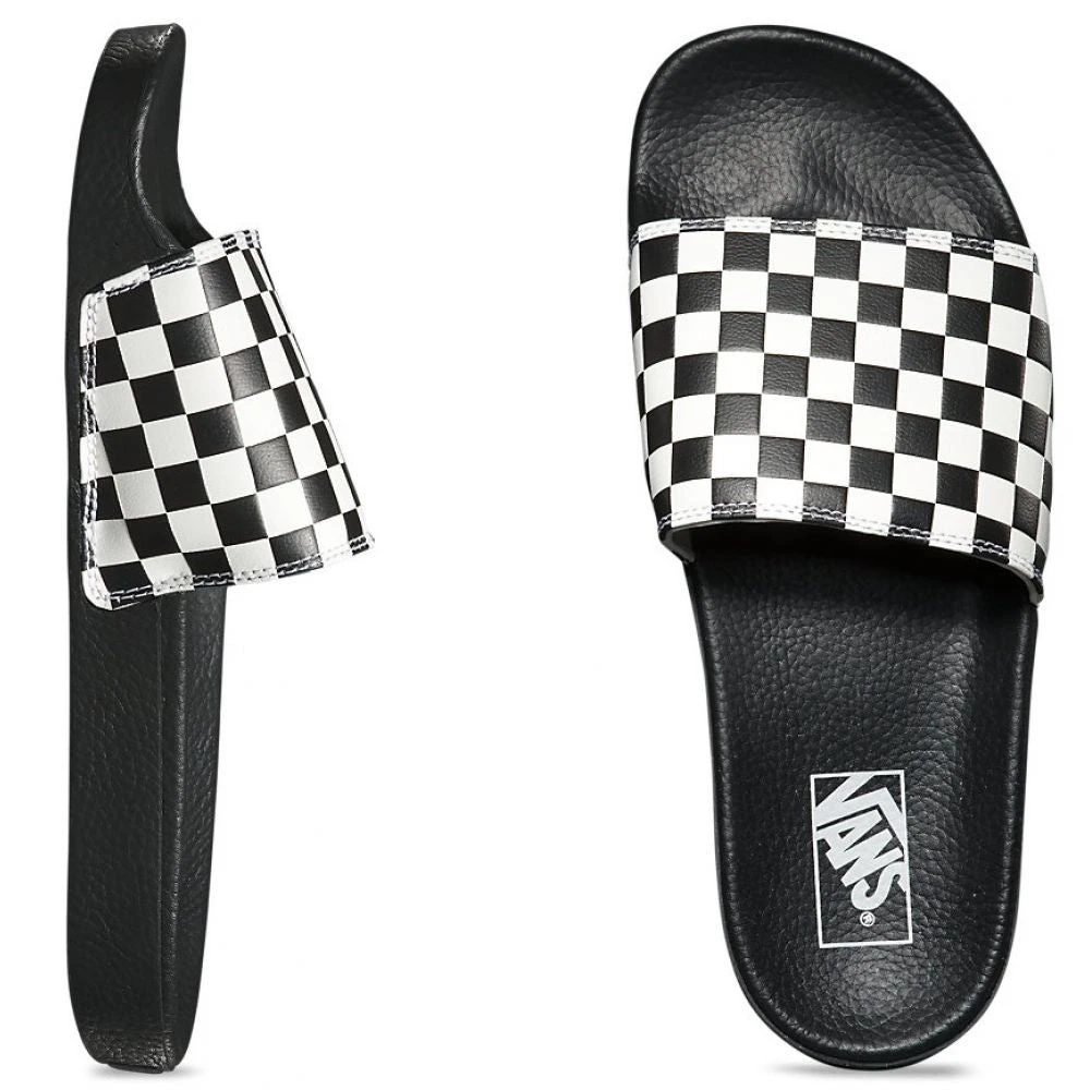 Vans Men's Slide-On In Checkerboard Black/White - Image 4