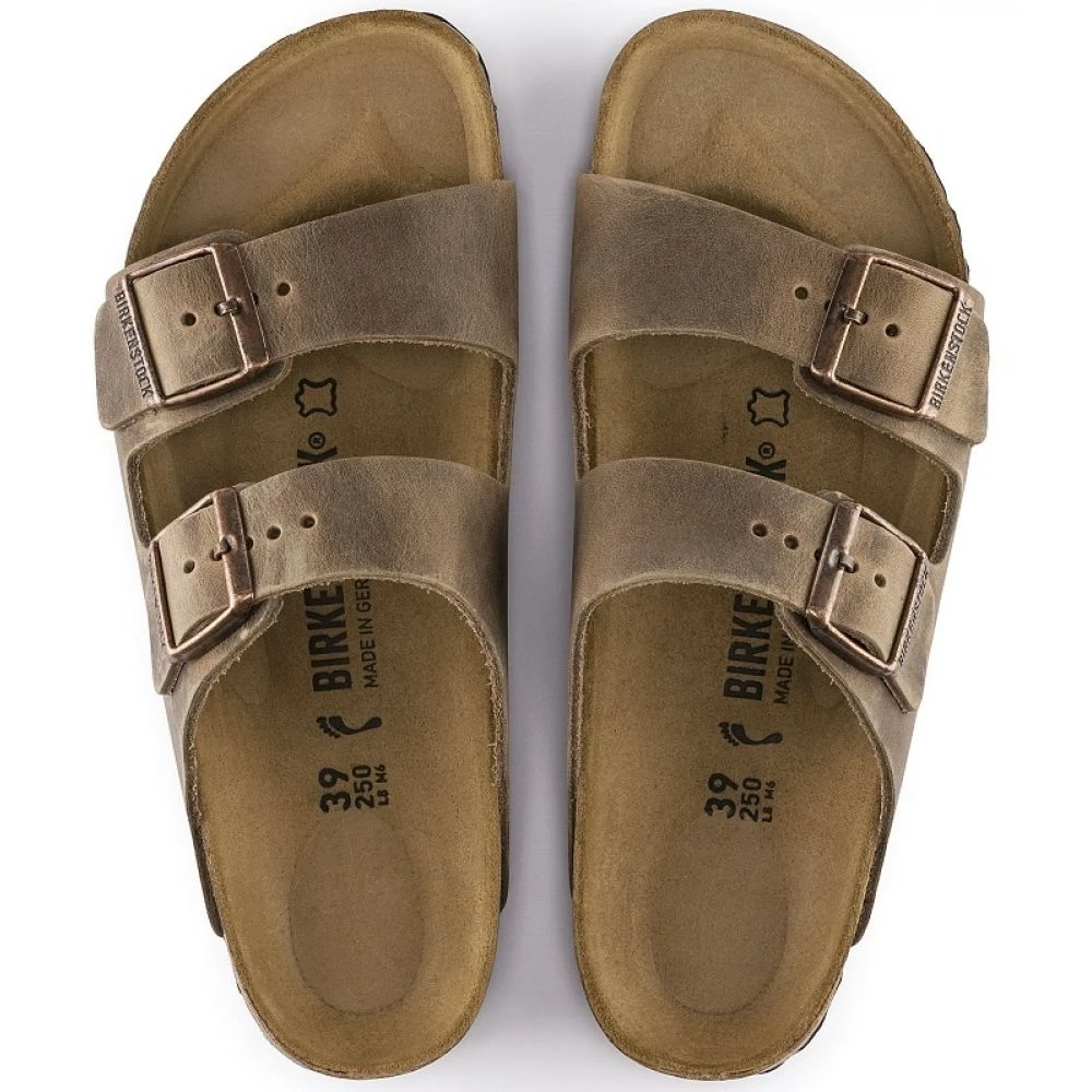 Birkenstock Arizona Oiled Leather In Tobacco Brown - Image 3