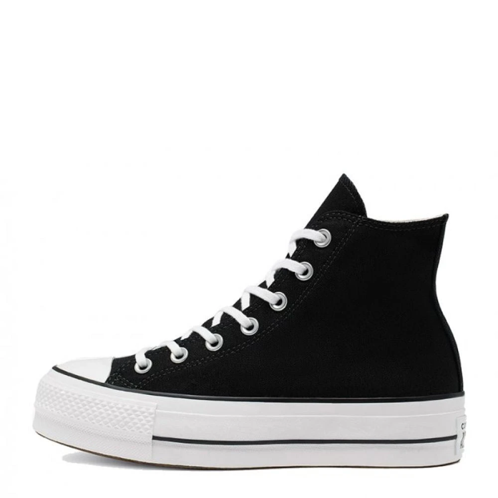 Converse Women's Chuck Taylor All Star Canvas Platform Hi In Black/White/White - Image 2