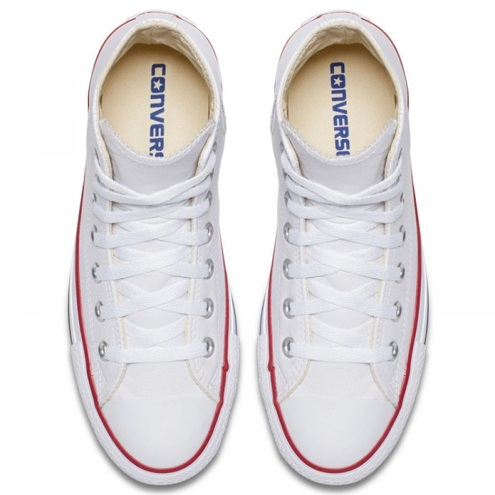 Converse Chuck Taylor All Star Leather High Top In Optic White - Image 4
