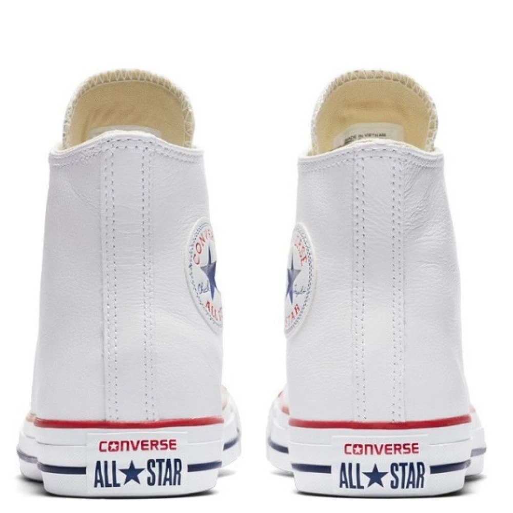 Converse Chuck Taylor All Star Leather High Top In Optic White - Image 3