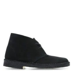 Clarks Women's Desert Boot In Black Suede